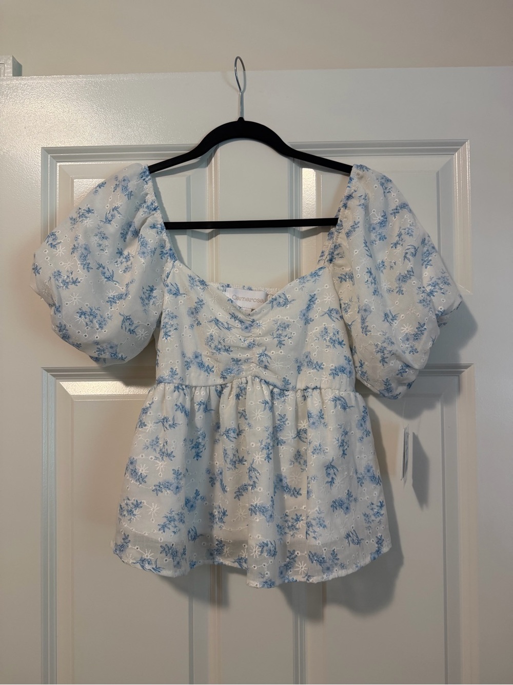 Dry Goods Floral Puff Sleeve Blouse